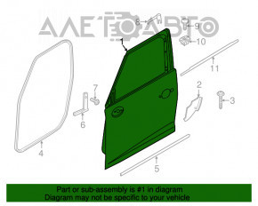 Дверь голая передняя левая Mini Cooper Countryman R60 10-16