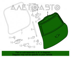 Дверь багажника голая Mini Cooper Countryman R60 10-16 черный B11, замят