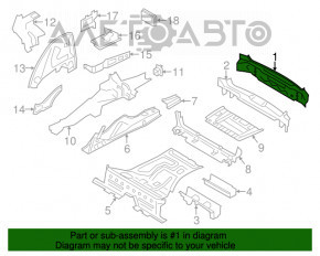 Panoul din spate al BMW X3 F25 11-17, format din 2 piese, pe caroserie, albastru