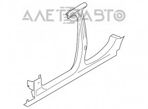 Bara caroserie centrală stânga BMW 5 F10 11-16 tăiată