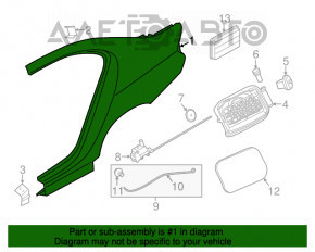 Aripa spate stânga BMW 5 F10 11-16 maro A17