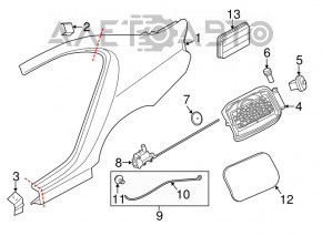 Aripa spate stânga BMW 5 F10 11-16 maro A17