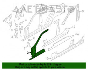 Roata din față stânga a BMW 5 F10 11-16, de culoare maro A17