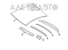 Acoperiș metalic BMW 5 F10 09-17, cu trapă, tăiată.