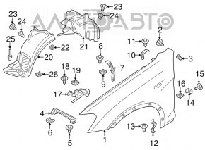 Aripa față stânga BMW X3 F25 11-17 nouă, neoriginală SIGNEDA