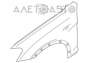 Aripa dreapta fata BMW X3 F25 11-17 negru 475M, tija