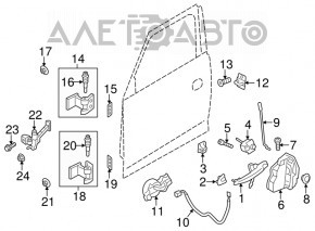 Петля двери верхняя передняя правая Mini Cooper Countryman R60 10-16