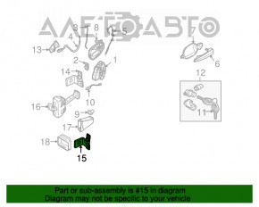 Buclele ușii din față stânga de jos pentru BMW X3 F25 11-17.