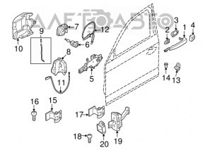 Петля двери верхняя передняя правая Mini Cooper F56 3d 14-