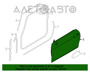 Ușă asamblată față stânga Mini Cooper F56 3d 14-