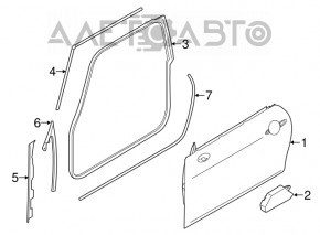 Дверь голая передняя левая Mini Cooper F56 3d 14-