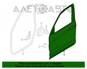 Дверь в сборе передняя левая BMW X3 F25 11-17