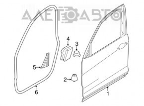 Дверь голая передняя правая BMW X3 F25 11-17