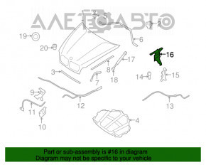 Петля капота правая BMW X5 X6 E70 E71 07-13