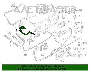 Buclele capacului portbagajului stânga BMW 5 F10 11-16