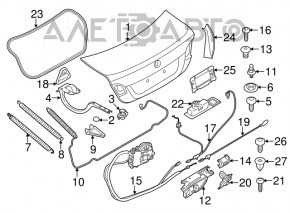 Buclele capacului portbagajului stânga BMW 5 F10 11-16