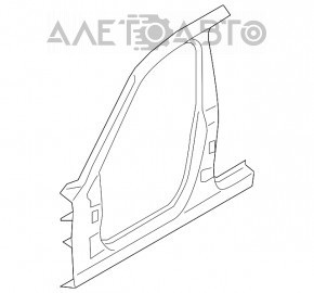 Bara caroserie centrală dreapta pentru BMW X3 F25 11-17 a fost tăiată.