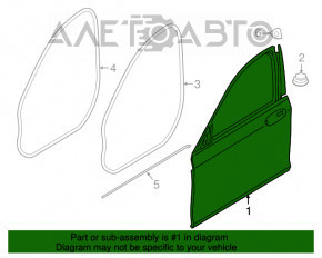 Дверь в сборе передняя левая BMW 5 G30 17-23