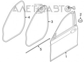 Ușă asamblată față dreapta BMW 5 G30 17-23