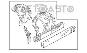 Bara de protecție față stânga BMW 7 G11 G12 16-22 cu suport de sticlă