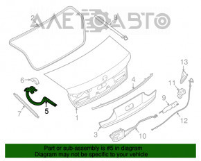 Buclea capacului portbagajului dreapta BMW 7 G11 G12 16-22 nou OEM original