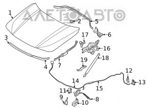 Петля капота левая BMW X1 F48 16-22 новый OEM оригинал