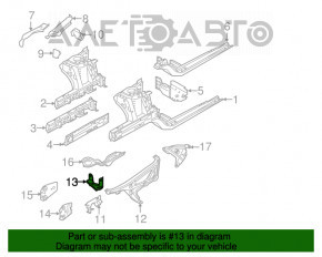 Suport aripi dreapta față mic BMW X1 F48 16-22