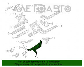 Suport aripi dreapta față mare BMW X1 F48 16-22