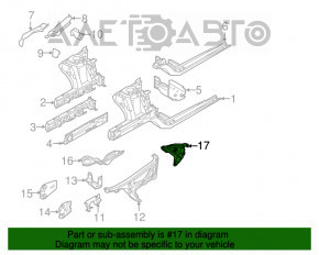 Кронштейн крыла левый на стойке BMW X1 F48 16-22