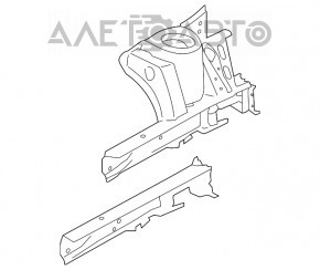 Roata din față stânga a BMW X1 F48 16-22, de culoare neagră.