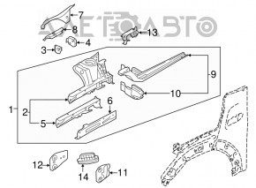 Roata din față stânga a BMW X1 F48 16-22, de culoare neagră.