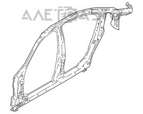 Stâlp caroserie central stânga BMW 5 G30 17-23 pe caroserie, cap