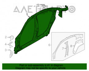 Bara caroserie centrală stânga BMW 5 G30 17-23 pe caroserie