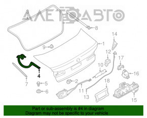 Buclele capacului portbagajului dreapta BMW 5 G30 17-23