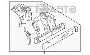 Roata din față stânga a BMW 5 G30 17-23.