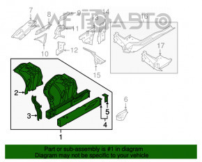 Roata din fata dreapta a BMW 5 G30 17-23, argintie.