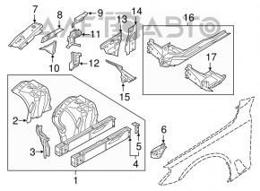 Roata din fata dreapta a BMW 5 G30 17-23, argintie.