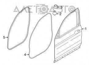 Дверь голая передняя левая BMW X3 G01 18-21