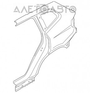 Aripa spate dreapta a un sfert de BMW X3 G01 18-