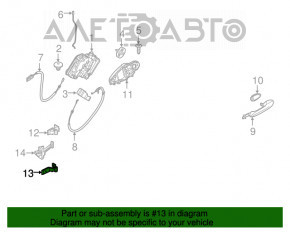 Bucla ușii din spate stânga inferioară BMW X3 G01 18-21