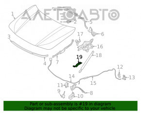 Кронштейн крыла правый под отбойник и амортизатор капота BMW X1 F48 16-22