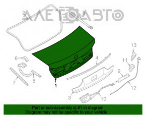 Capota portbagajului BMW 7 G11 G12 16-22 negru 475