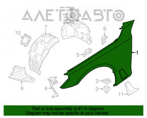 Aripa dreapta fata BMW 7 G11 G12 16-19