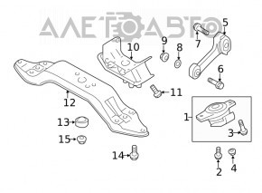 Подушка двигателя правая Subaru Outback 20- OEM