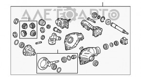 Diferențialul frontal redus Toyota Sequoia 08-16 AWD