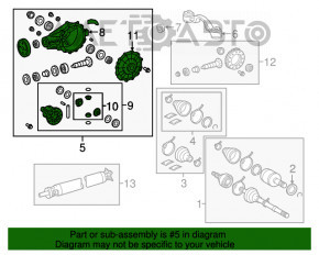 Задний дифференциал редуктор Toyota Sequoia 08-16 AWD