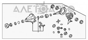 Diferențialul spate reductor pentru Lexus GX470 03-09 cu raportul de 3.727.