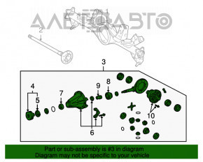 Diferențialul spate reductor pentru Lexus GX470 03-09 cu raportul de 3.727.