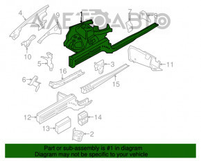 Aripa față stânga BMW 335i e92 07-13 argintie, lovită în lungime, defect la pistol