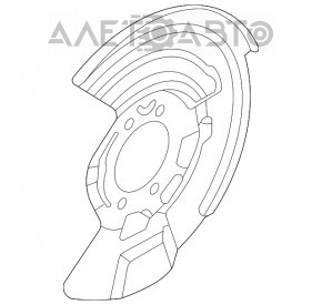 Кожух тормозного диска передний правый Nissan Rogue 21-23
